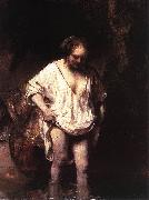 REMBRANDT Harmenszoon van Rijn Hendrickje Bathing in a River painting